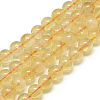 Natural Citrine Beads Strands X-G-S150-09-8mm-1