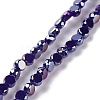 Electroplate Glass Beads Strands GLAA-E036-04-M-2