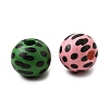 Printed Schima Wood Beads WOOD-L022-04A-02-2