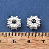 Brass Micro Pave Cubic Zirconia Beads KK-R216-01S-3