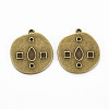 Tibetan Style Alloy Pendant Enamel & Rhinestone Settings TIBEP-N010-005AB-RS-1