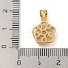 Rack Plating Brass Micro Pave Cubic Zirconia Pendants KK-G513-20G-3