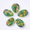 Printed Natural Cowrie Shell Beads X-SHEL-S274-27-2