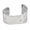 304 Stainless Steel Textured Cuff Bangles for Women BJEW-Z077-02P-2