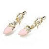 Rack Plating Alloy Enamel Pendant Rhinestone Settings ENAM-T011-133B-2