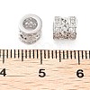 Brass Micro Pave Clear Cubic Zirconia Beads KK-U028-21P-3