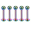 304 Stainless Steel Round Internally Threaded Labrets for Women Men WG9B6EB-26-1