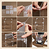 Acrylic Minifigures Display Cases with Black Base ODIS-WH0079-068A-3