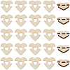 1 Set 1-Hole Wood Buttons BUTT-CY0001-16A-6