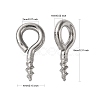 Non-Tarnish 304 Stainless Steel Screw Eye Pin Peg Bails X-STAS-K171-52P-8x4mm-2