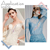 Glass & Alloy Embroider Thread Iron on/Sew On Patches PATC-WH0023-11G-5