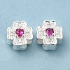 Rack Plating Brass Cubic Zirconia Beads KK-R147-09S-3
