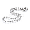 Iron Round Ball Chains with Bead Tips MAK-N034-006A-P-1