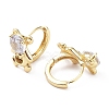 Clear Cubic Zirconia Bear Hoop Earrings EJEW-B027-02G-2