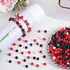 500Pcs Rubberized Style Imitated Silicone Acrylic Beads MACR-SP0001-07B-4