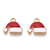 Golden Plated Alloy Enamel Charms X-ENAM-T009-96-RS-1