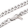 Non-Tarnish Men's 304 Stainless Steel Cuban Link Chain Necklaces NJEW-JN03170-01-2