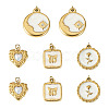 8Pcs 4 Styles 304 Stainless Steel Enamel Pendants STAS-TA0006-19-1