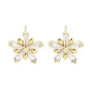 Brass Micro Pave Clear Cubic Zirconia Stud Earrings for Women EJEW-S217-E04-1