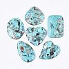 Assembled Synthetic Imperial Jasper and Turquoise Pendants G-S329-034A-1