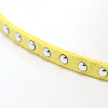 Silver Aluminum Studded Faux Suede Cord LW-D004-08-S-2