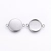 Tarnish Resistant 304 Stainless Steel Cabochon Connector Settings X-STAS-I095-28P-D-1