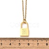 304 Stainless Steel Rolo Chain Pendant Necklaces NJEW-S444-01G-13-3