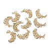 Brass Micro Clear Cubic Zirconia Pendants ZIRC-F120-085G-4