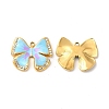 Real 18K Gold Plated 304 Stainless Steel Rhinestone Pendants STAS-A084-28G-01-1