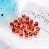 Two Tone Transparent Spray Painted Acrylic Beads X-ACRP-T005-26-M-3