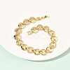 Clear Cubic Zirconia Flat Round Link Chains Bracelet BJEW-G773-06G-2