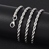 Tarnish Resistant 304 Stainless Steel Rope Chain Necklaces X-STAS-M174-013P-4
