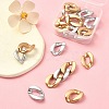 20Pcs 2 Colors Opaque Spray Painted Acrylic Linking Rings OACR-YW0001-52-5