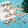 DIY 30 Pairs Natural Wooden Earring Making Kits DIY-TA0003-36P-3