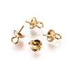PVD Vacuum Plating 304 Stainless Steel Cup Pearl Peg Bails Pin Pendants STAS-I120-54B-G-3