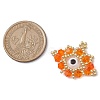 Seed Beads Beaded Charms PALLOY-MZ00344-04-2