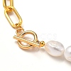 Natural Baroque Pearl Keshi Pearl Beaded Necklaces NJEW-JN02905-4