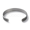 304 Stainless Steel Cuff Bangles BJEW-P307-02A-P-3