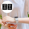 10Pcs 10 Style Rectangle Alloy Watch Band Charms Set with Crystal Rhinestone FIND-DC0004-57-5