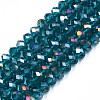 Electroplate Glass Beads Strands EGLA-A034-T4mm-B25-4