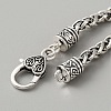 Alloy Wheat Chain Bracelet with Heart Clasp for Women BJEW-WH0011-26AS-2