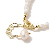 Natural Pearl & Shell Beaded Bracelets BJEW-C051-19G-3