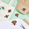 5Pcs 5 Styles Rhinestone & Felt Bee Patches DIY-GA0008-84-4