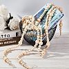 Round Natural Wood Beads Wall Hanging Decorations WOOD-GA0001-08-5