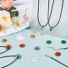 Olycraft DIY Natural & Synthetic Mixed Gemstone Pi Disc Pendant Necklaces Making Kit DIY-OC0012-07-5