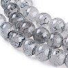 Spray Painted Glass Beads Strands GLAA-A038-B-49-3