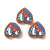 Handmade Heart Lampwork Beads Strands LAMP-P069-04A-02-2