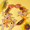 Polyester Ribbon Sunflower Bow DIY-WH0321-08-6