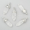 Natural Quartz Crystal Double Terminated Pointed Pendants G-F295-05P-1