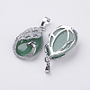 Natural Green Aventurine Pendants G-E442-04M-2